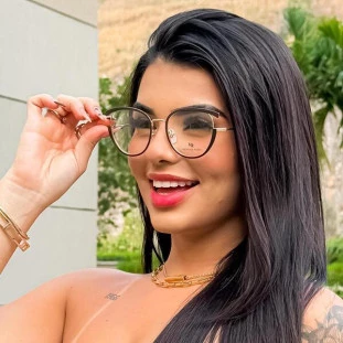 Grife Morena Rosa Metal Dourado/Preto